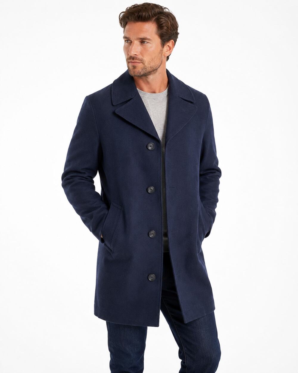 Jack Spade Navy Cotton Car Coat Jacket Men's XS Classic Minimal Fall Coat